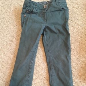 Next UK girls forest green skinnies size 3-4